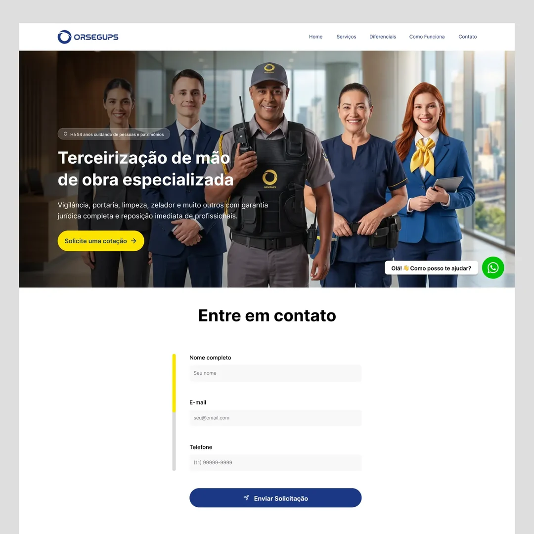 Projeto Orsegups Capital Humano, desenvolvido pela Zion Software House
