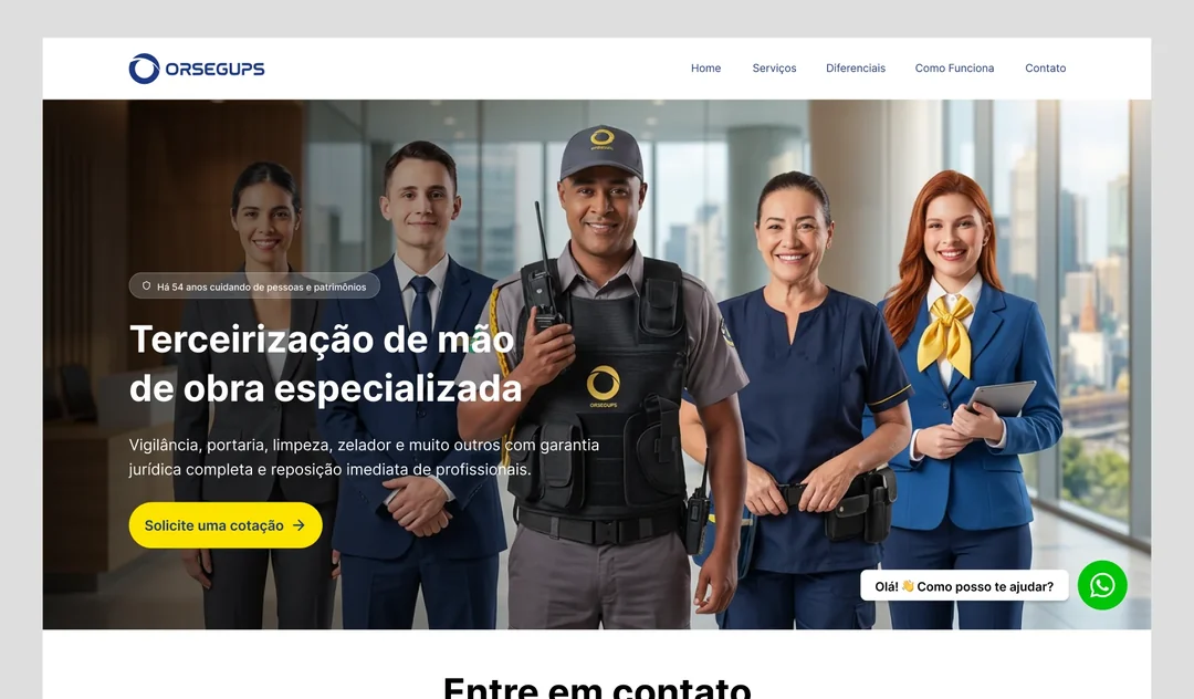 Plataforma de captação da Orsegups, voltada a síndicos e administradoras de condomínio